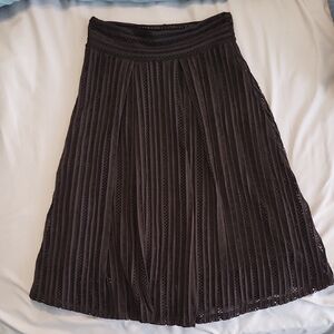 Papermoon Black Textured A-Line Skirt